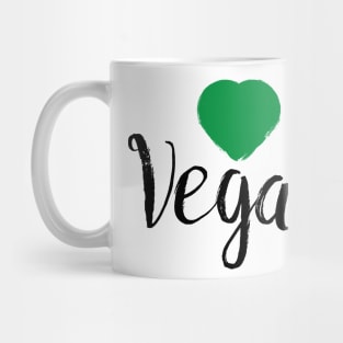 Green Heart Vegan Shirt Mug